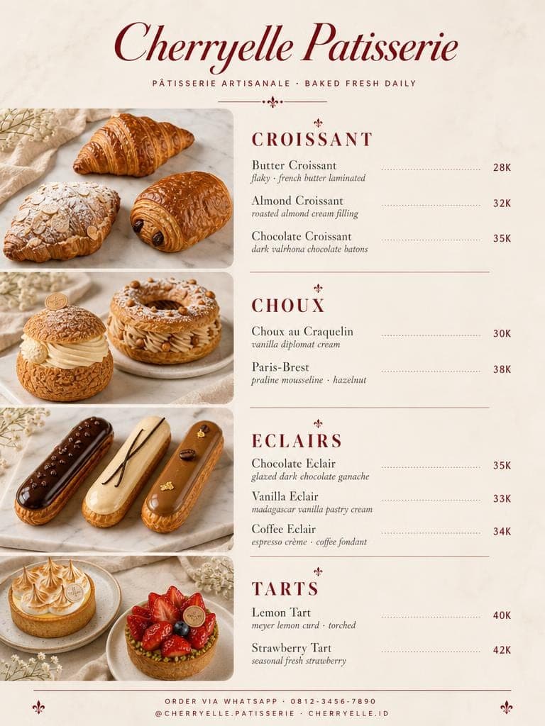 Menu F&B preview